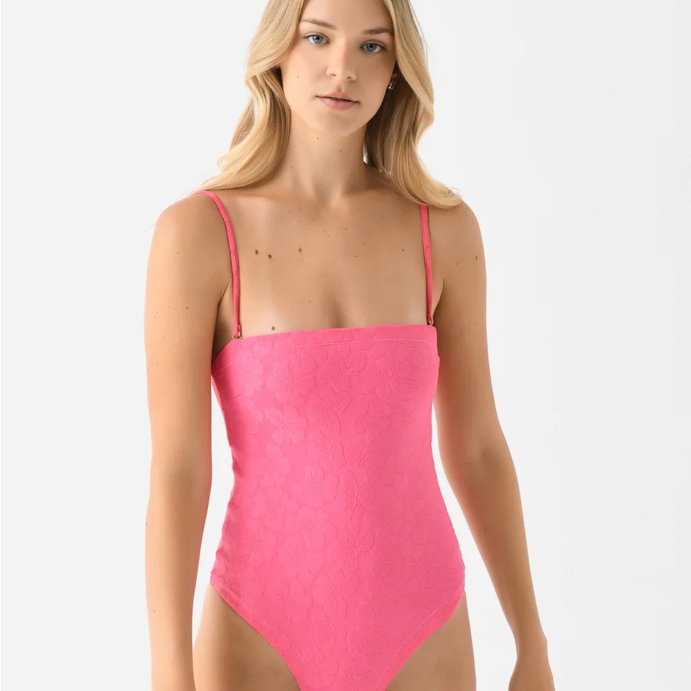 L*Space Pink Floral One Piece Swimsuit NWT